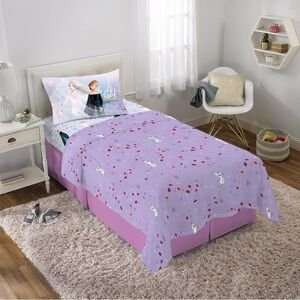 Disney Frozen Elsa Anna Olaf Sven Kristoff Dance And Live Free Twin Sheet Set